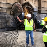 Our Plant Manager showing our office team a tour of the plant