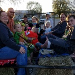 This is one of our days spent outside in the fall, on a field trip to a local orchard with parents.