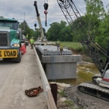 Great job Lexington and Transportation teams! 10 box beams for Spencer County, KY.