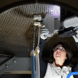 A BWXT worker mounts a dual guide head tool onto a ZR-100 on a Replacement Once Through Steam Gener