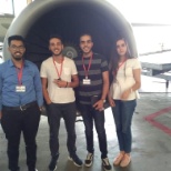 lors de la visite de l'avion B787