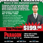 Need a security license?   We can help.  416-640-4099 paragonacademy@pplguard.com