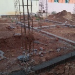 This a two rooms residential building.
Base work photos