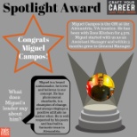 Miguel Campos was nominated for a Spotlight Award!