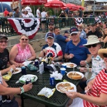 Employees enjoying the South Bend Cubs game