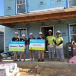 Big C Lumber employees participating in the Women's Build for Habitat for Humanity