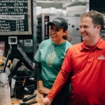 Employees at the cash register