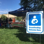 A comfortable space at the local farmer market with our BPC to support nursing moms and nurslings.