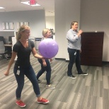 A little office volleyball on a Friday afternoon!