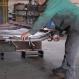 A Transco employee in our Newton Falls OH Fabrication Shop.