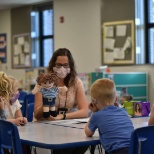 Social emotional learning lesson with puppets