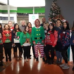 Our store team on Ellice Avenue dresses up for the holiday season. December, 2018.