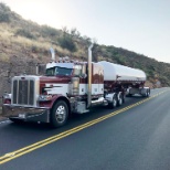 A Farmers Oil Company truck in it's natural habitat