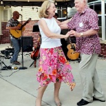 Live jazz performed by local artists Dennis Hardin and Nikki Moddelmog  in our beautiful courtyard