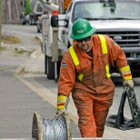 Utility Lineman working in Atlantic Canada