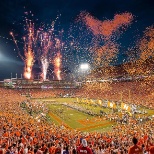 Fireworks in Memorial Stadium